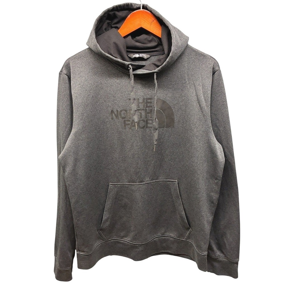 The North Face Graphic Hoodie Mens M Grey Big Logo Pullover Sweatshirt Gorpcore